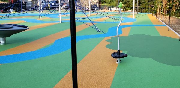 Playground example - Image seen is example only and does not represent actual design. Courtesy Landscape Structures Inc.