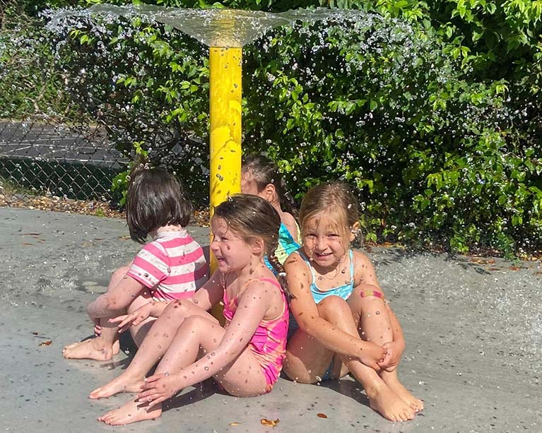 Splash pad umbrella