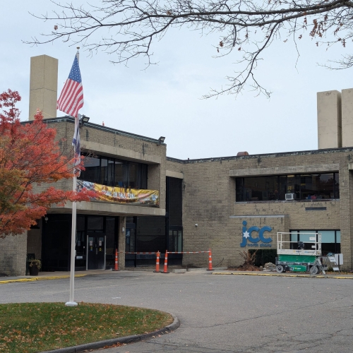 Photo: Front entrance with foundation completed. (11/12)