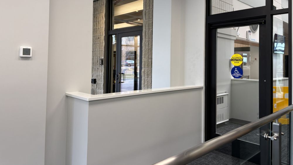 New entrance check-in desk for guests.