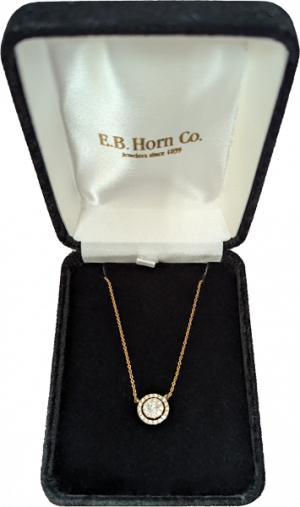 14kt Rose Gold Diamond pendant necklace